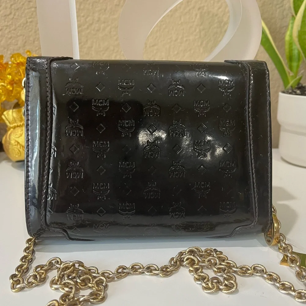 MCM Patent Sling Bag - Picture 2 of 15